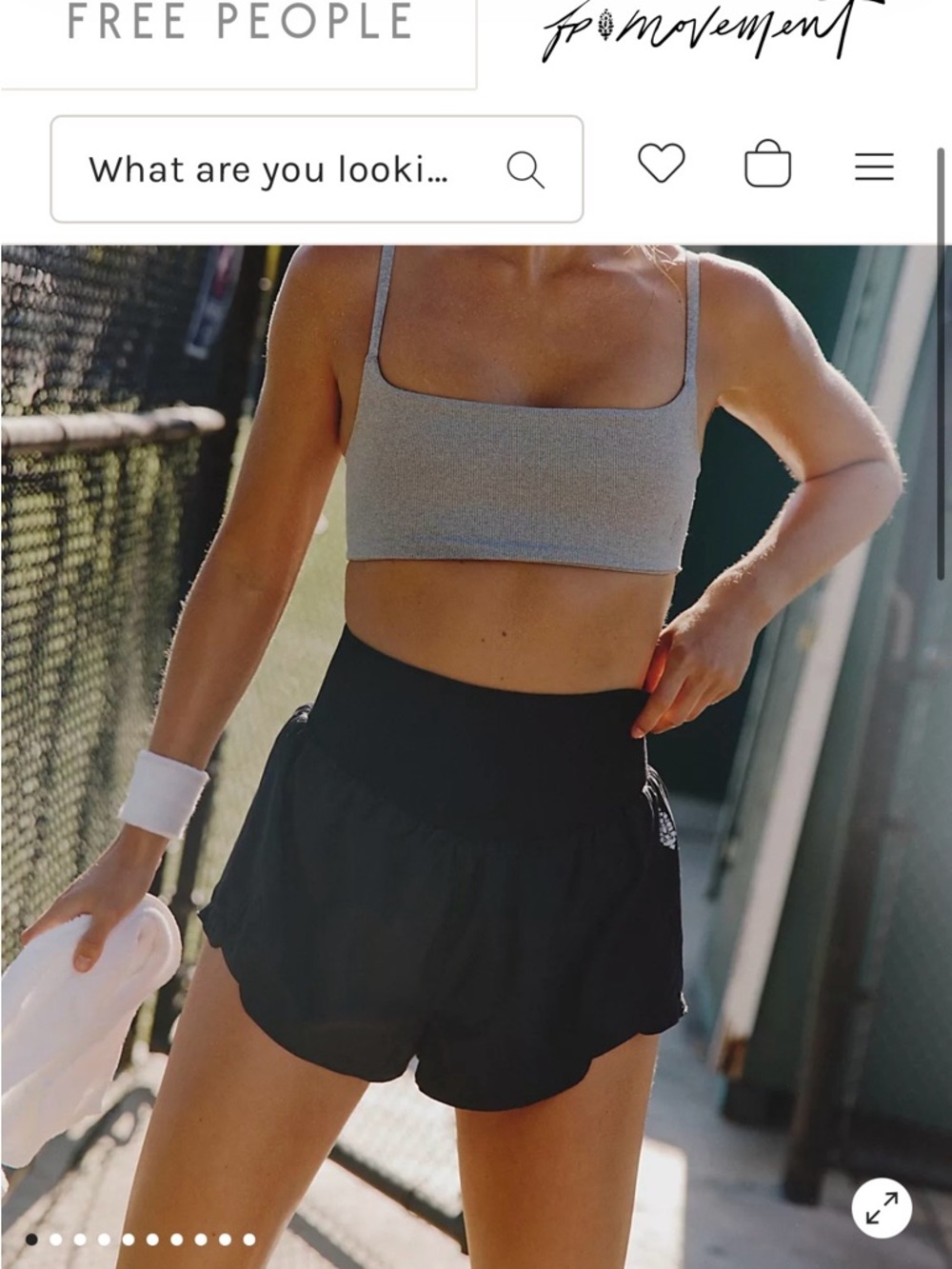 Free People Black High-Rise Athletic Shorts